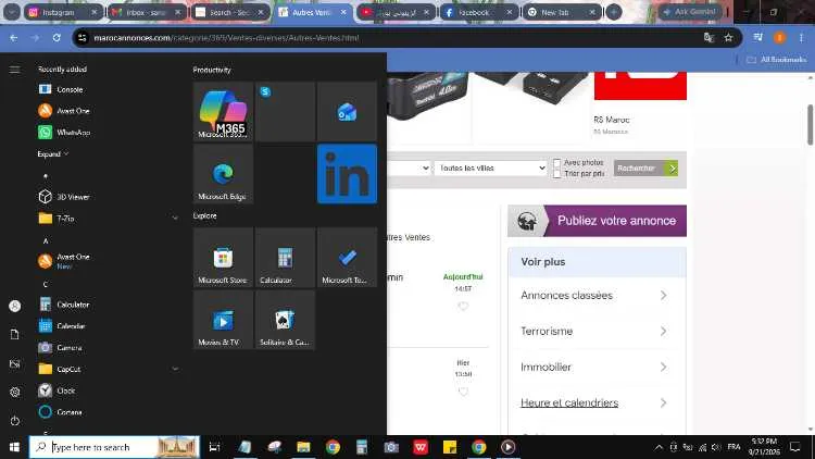 Ordinateur hp à vendre urgent - بوزنيقة