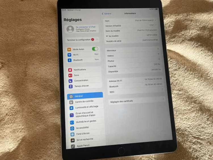 Ipad pro 10.5 wifi 256 gb bypass - الرباط