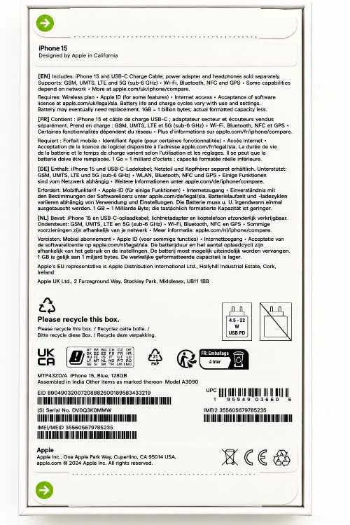 Iphone 15 128gb bleu - neuf, jam - أكادير (2)