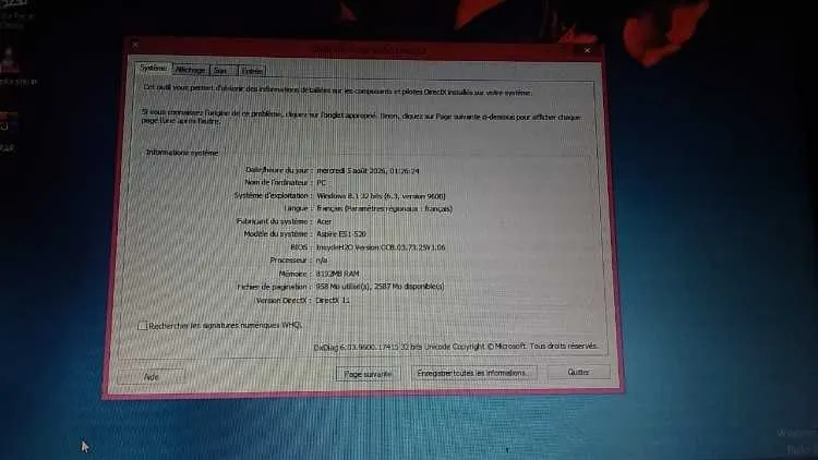 acer aspire es1-520 - 8gb ram - État bon - فاس (3)