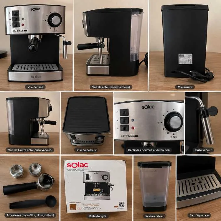 Machine à café expresso solac 19 bars – comme neuv - المحمدية