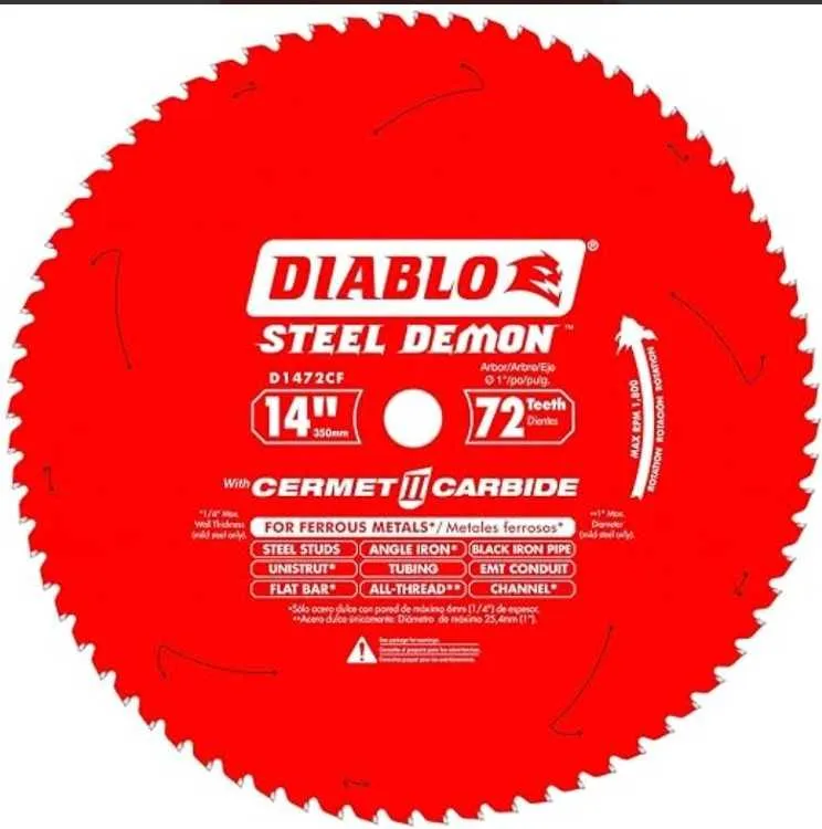 Disque diablo d1472cf 14-inch steel demon 72t - الدار البيضاء