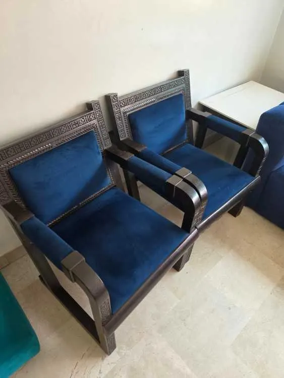 2. fauteuils bleus — 750 dhs chacun - الدار البيضاء (2)