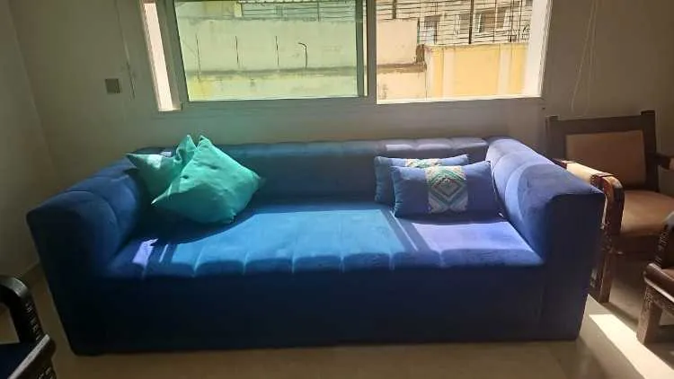 Très beau canapé bleu - maarif - الدار البيضاء