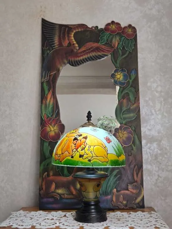Lampe de table & miroir décoratif vinta - الدار البيضاء (2)