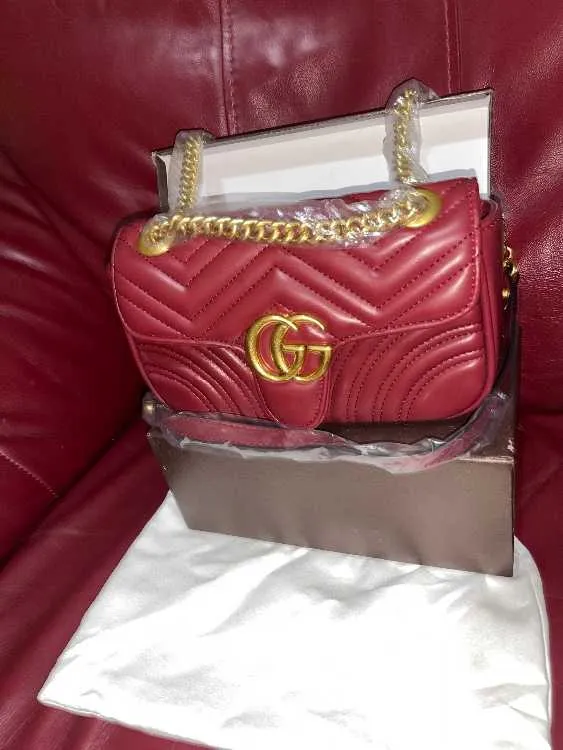 Sac bandoulière femme bordeaux matelassé - حد السوالم (2)
