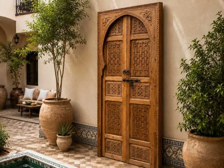Portes d'entrée et d'intérieur en bois - مراكش
