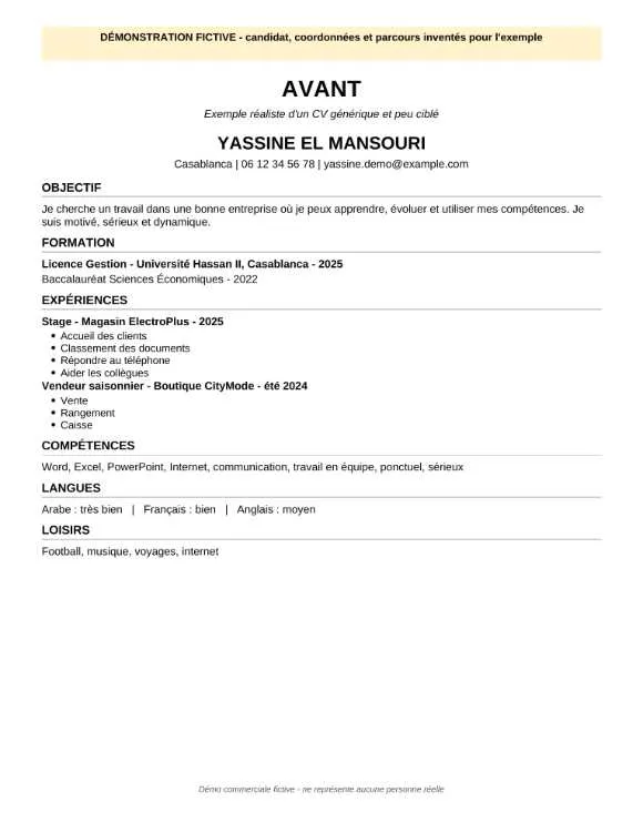 Cv professionnel ats + lettre de motivation person - Tout le Maroc (2)