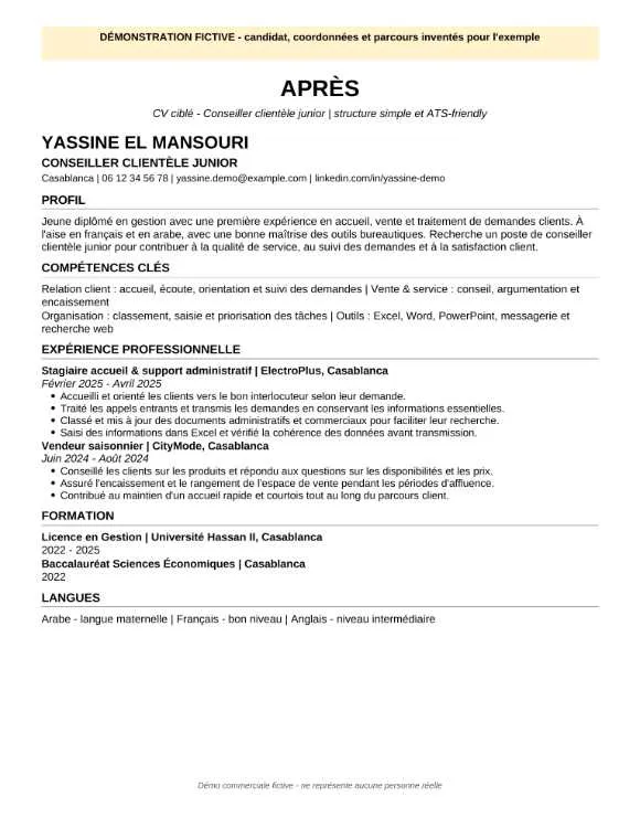 Cv professionnel ats + lettre de motivation person - Tout le Maroc (3)