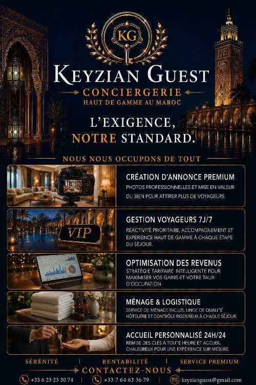 Conciergerie airbnb gestion complète keyzian g - مراكش