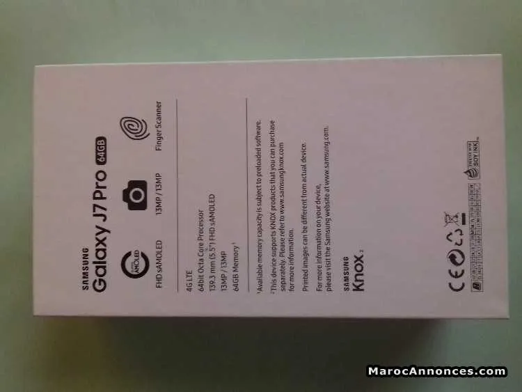 Samsung j7 pro, 64 go bleu ciel, garantie 1 an - الدار البيضاء (2)