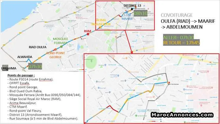 Offre de cov oulfa(riad) >> maarif >> abdelmoumen - الدار البيضاء