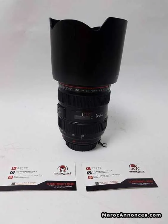 Objectif canon 24-70mm f2.8 etat neuf - الدار البيضاء