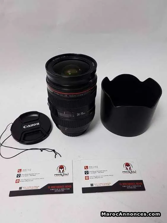 Objectif canon 24-70mm f2.8 etat neuf - الدار البيضاء (2)