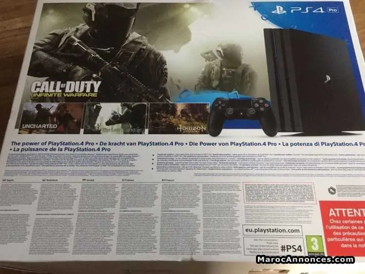 Ps4-pro-1-tb-playstation-4-jet-noir-nouvelle-garan - الدار البيضاء (2)