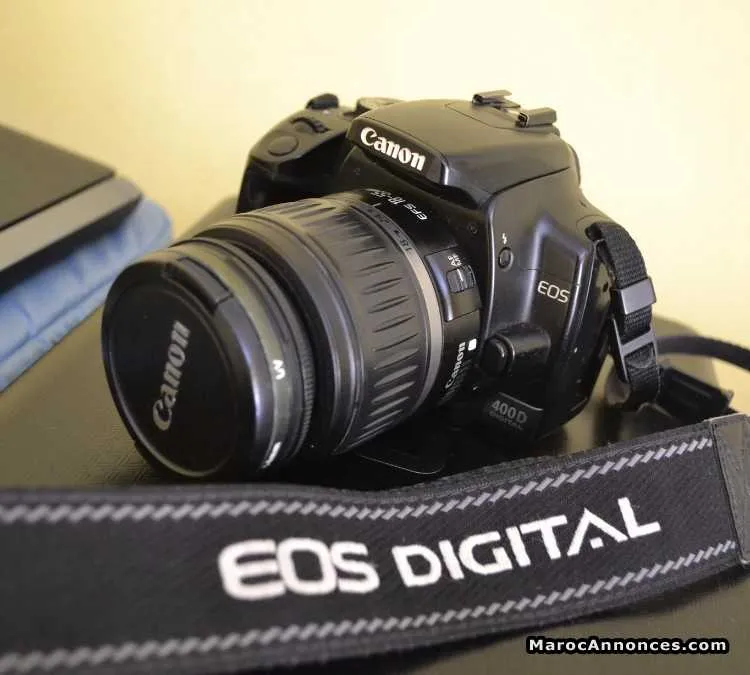 Canon 400d eos et  objectif et batterie et ceintur - الدار البيضاء