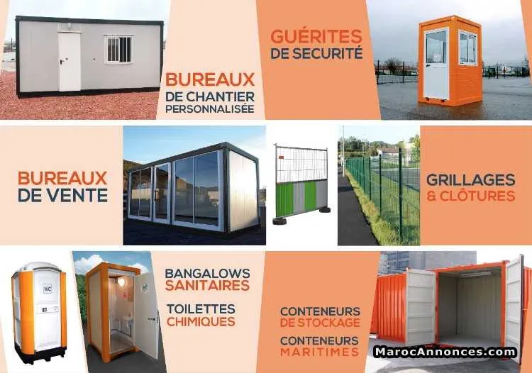 Bureau chantier neuf et toilette de chantier - الدار البيضاء