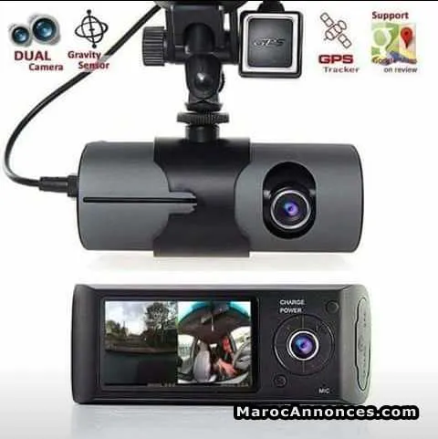 R300 dual camera dash cam black - الدار البيضاء