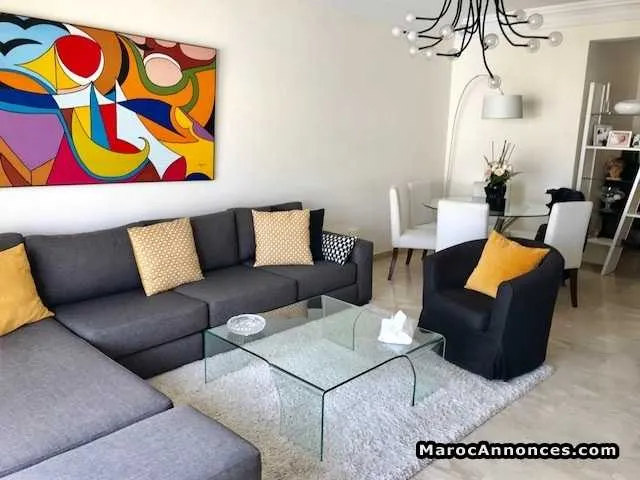Appartement 107m² à louer (meublé),maârif ext - الدار البيضاء