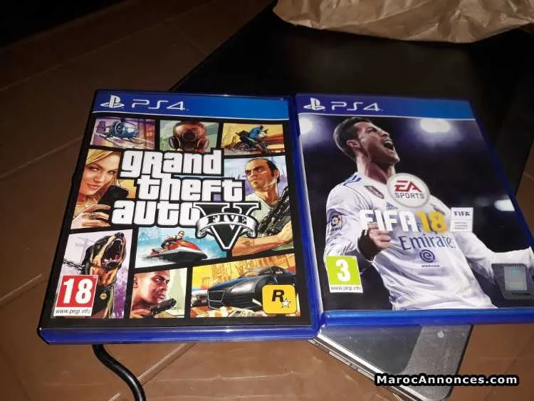 Gta 5 + fifa 18 ps4 - الدار البيضاء (3)