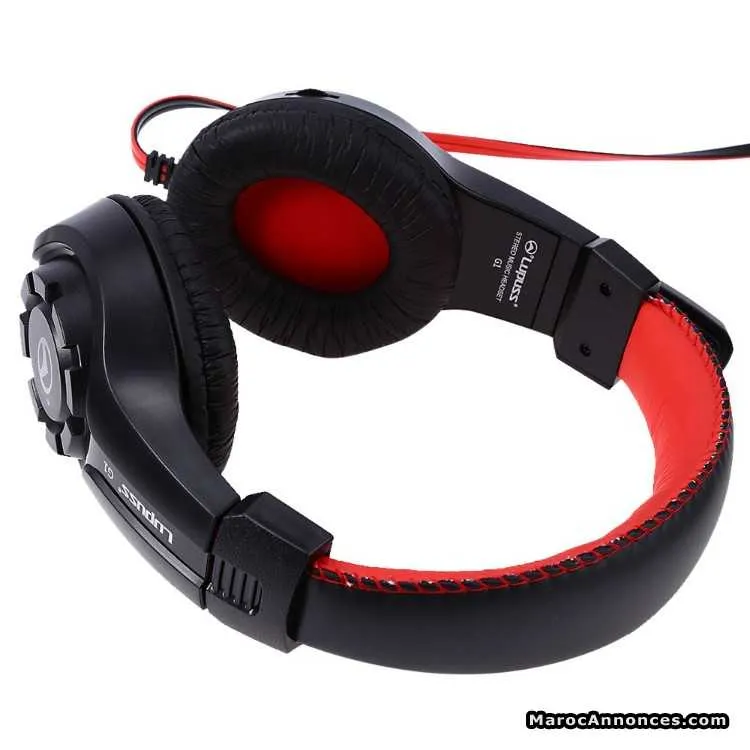 Lupuss stereo gaming headset headphone blue - الدار البيضاء