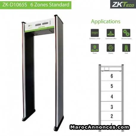 Portique de détection de métaux marque zkteco - الدار البيضاء