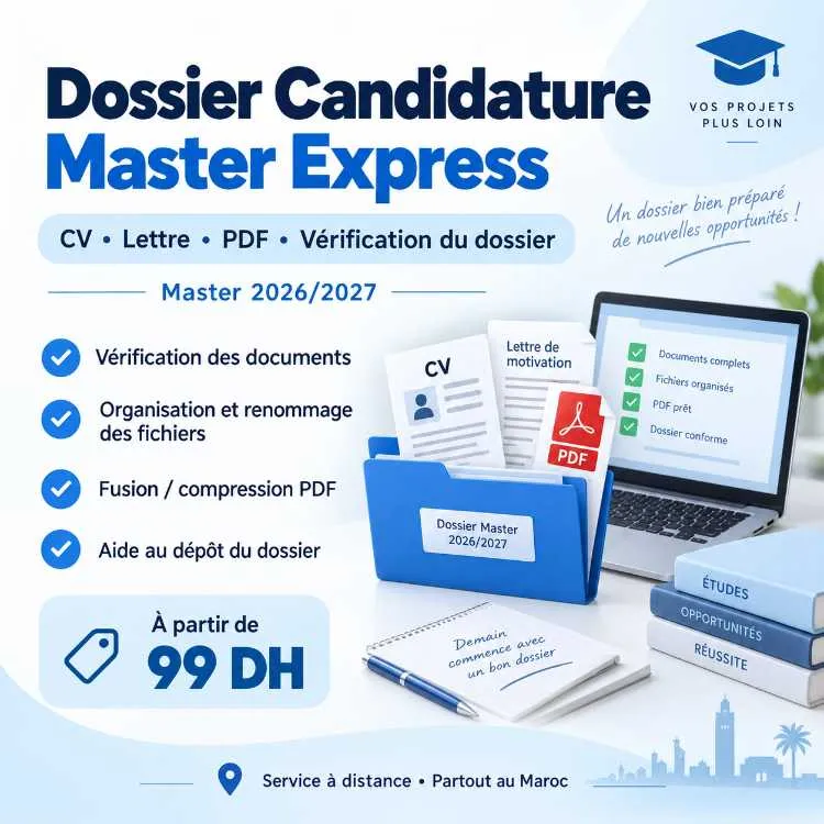Dossier candidature master express - الدار البيضاء