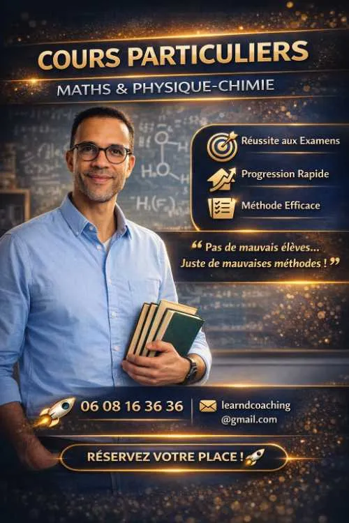 Cours maths physique chimie - الدار البيضاء