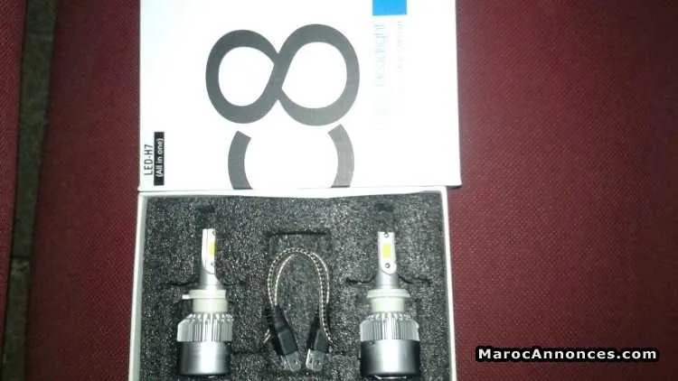 Turbo led h4 h7 xenon - الدار البيضاء