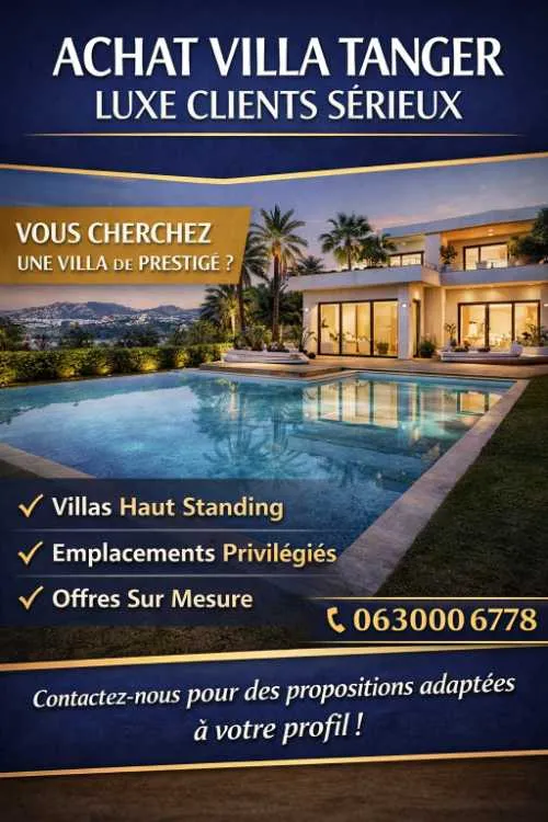 Villa à vendre à tanger - haut standing & prestige - طنجة