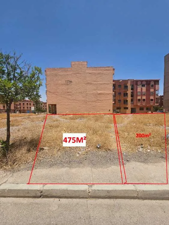 Terrain titré 475 m² – azzouzia – 3 façades - مراكش