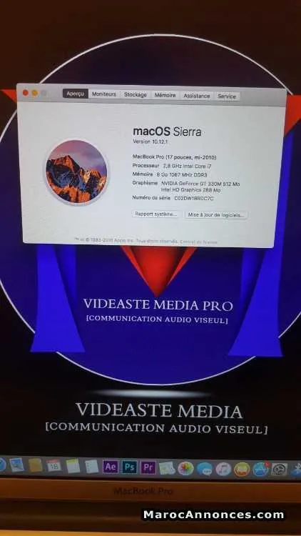 Macbook pro i7 16pouce - الدار البيضاء