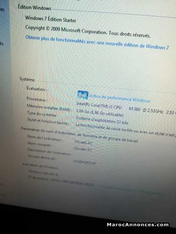 Pc portable lenovo en très bon état - الدار البيضاء