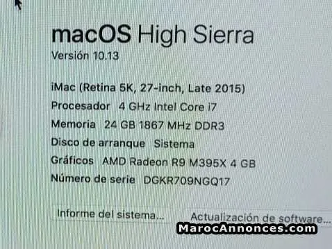 Imac retina 5k 27-inch, late2015 - الدار البيضاء (2)