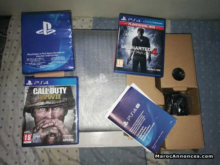 Ps4 pro neuf aved 2 cd jeux - الدار البيضاء