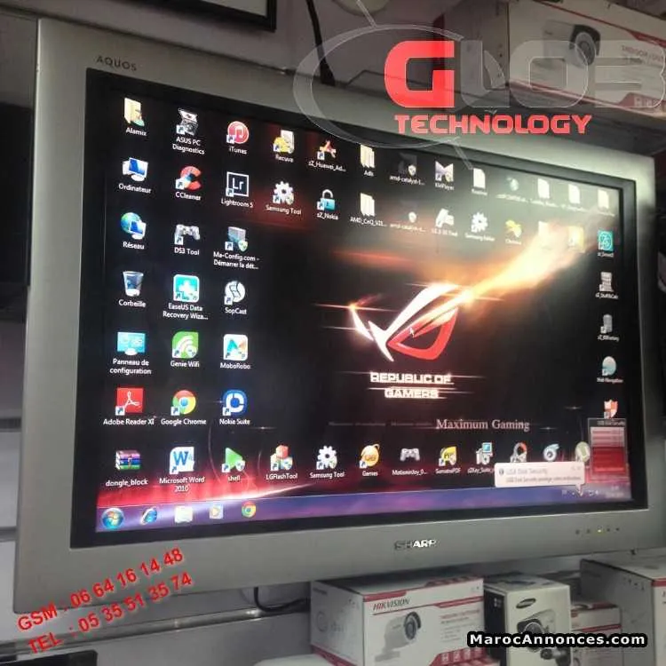 Serveur gamer + carte graphique  + Écran sharp 32" - الدار البيضاء (3)