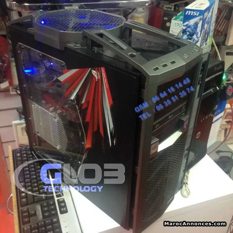 Serveur gamer + carte graphique  + Écran sharp 32" - الدار البيضاء