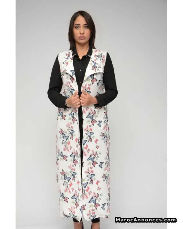 Gilet long_ imprime - الدار البيضاء (2)
