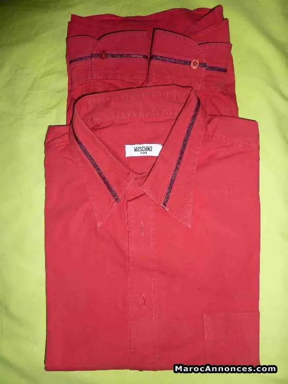Chemise moschino originale rouge taille xxl - الدار البيضاء