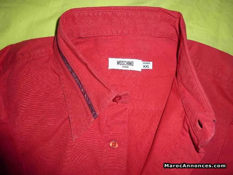 Chemise moschino originale rouge taille xxl - الدار البيضاء (2)