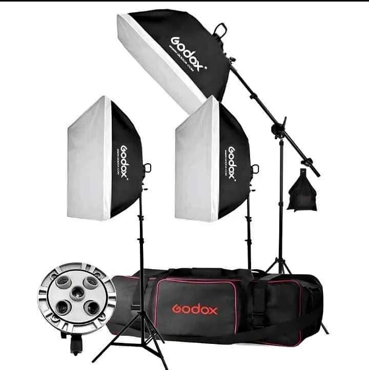 Led godox tl-5 (5 lampes +2 softbox+ giraffe + sup ) - الدار البيضاء (3)