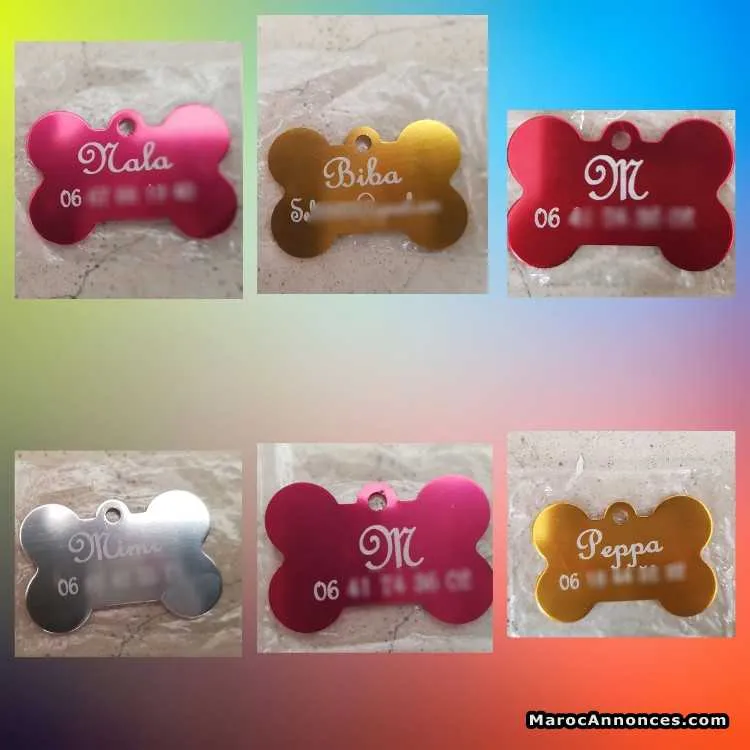 Pendentifs personnalisés pour chiens et chats - الدار البيضاء