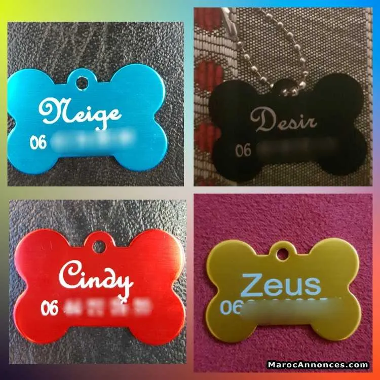 Pendentifs personnalisés pour chiens et chats - الدار البيضاء (2)