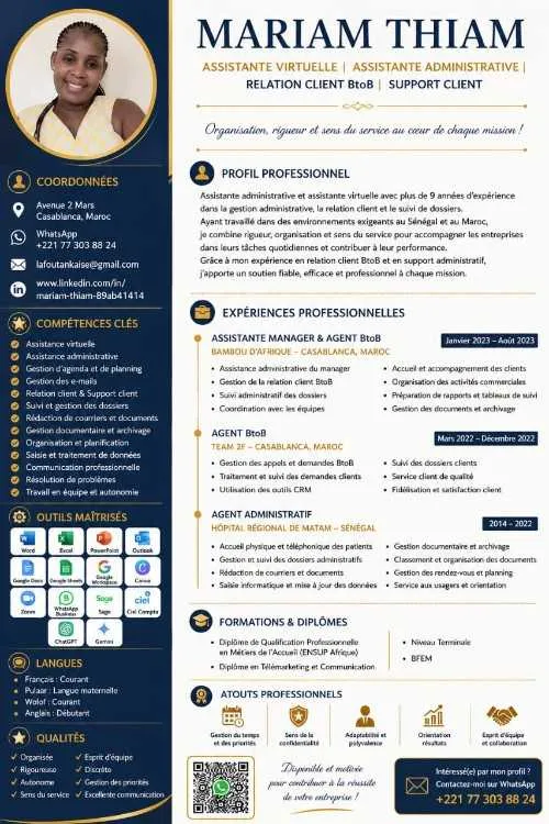 Assistante administrative virtuelle - طنجة