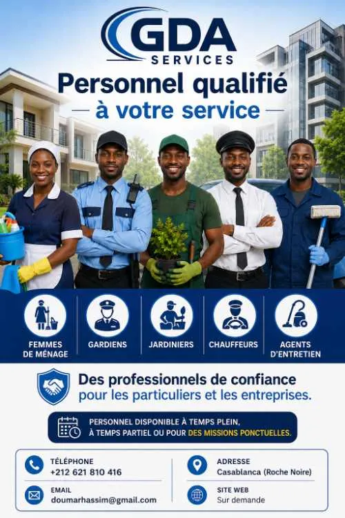 Gda services-personnel qualifié pour particuliers - الدار البيضاء