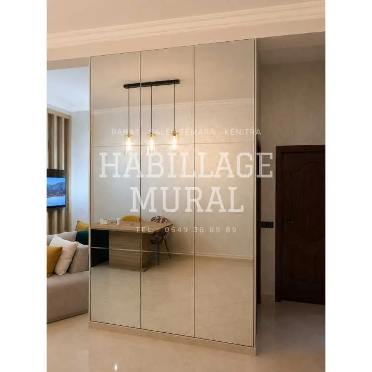 Habillage mural en verre miroité sur mesure | raba - الرباط