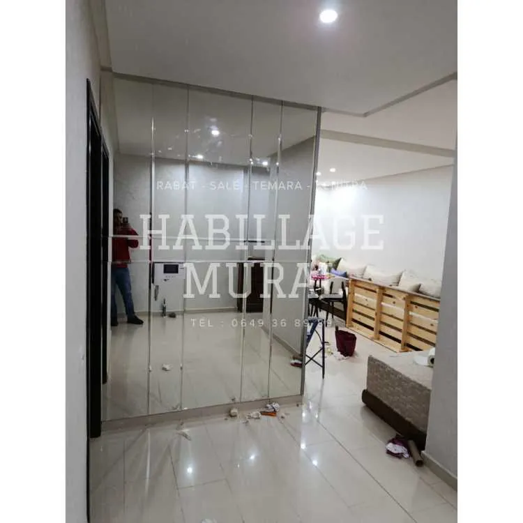 Habillage mural en verre miroité sur mesure | raba - الرباط (2)