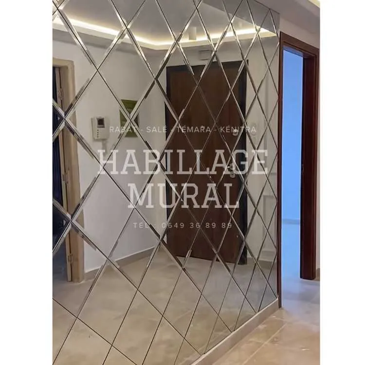 Habillage mural en miroir design | sur mesure - الرباط (2)