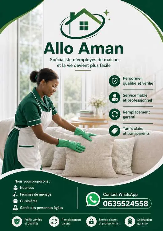 Femme de ménage cuisine nounous disponible - Tout le Maroc