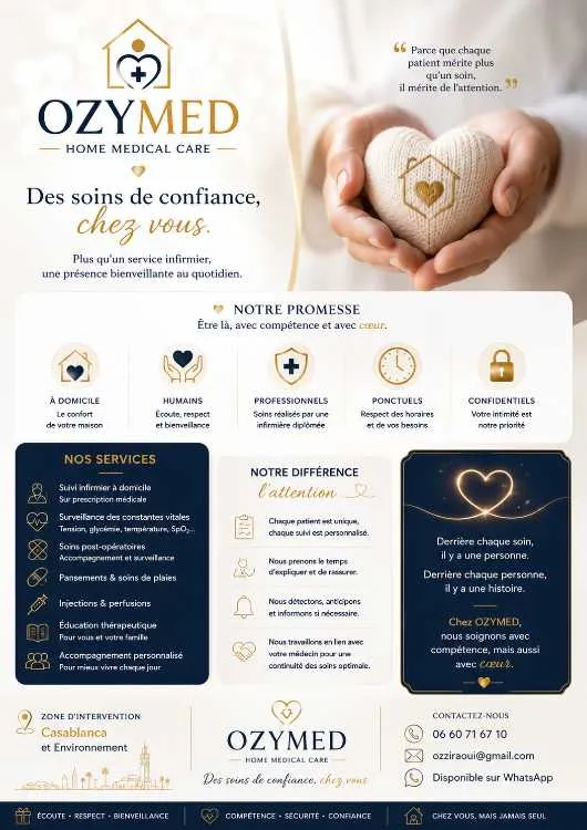 Suivi infirmier à domicile – ozymed | soins person - الدار البيضاء